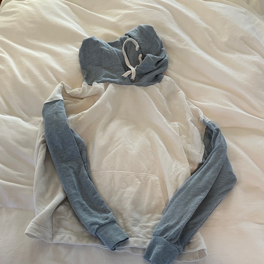 Madewell MWL Blue and White Hoodie